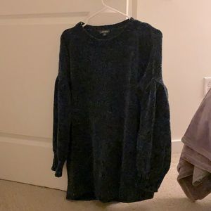 Dark green sweater dress